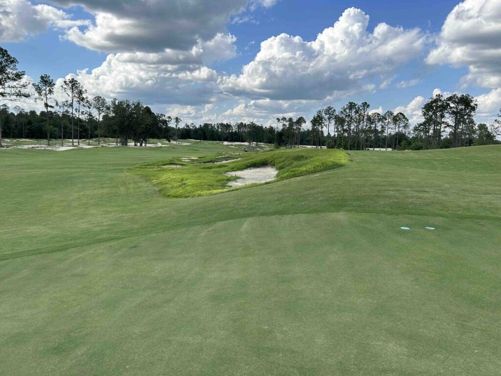 karoo course 17th green looking back 