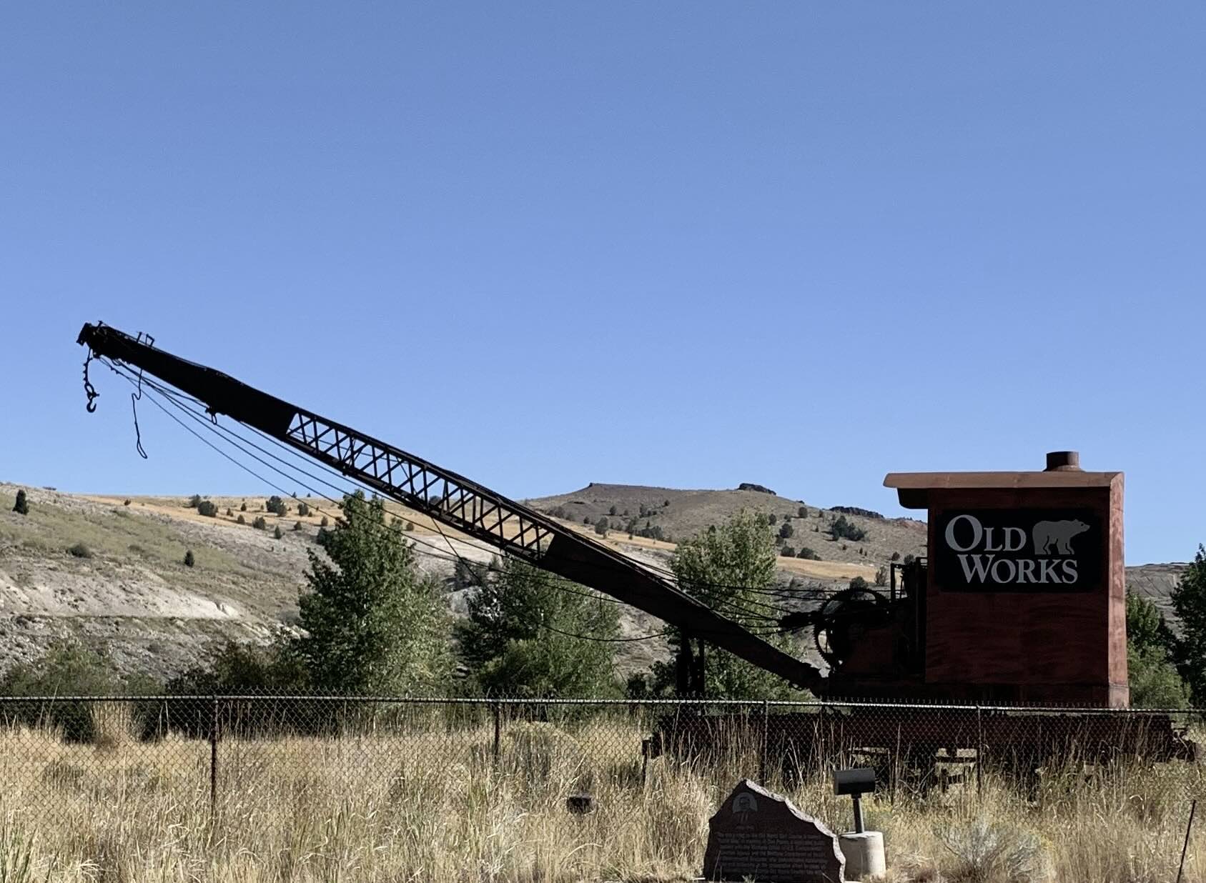 old works golf course sign